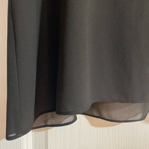 Rudsak Sheer Ruffled Sleeveless Tassel Faux Leather Black Blouse Size Medium - Picture 6 of 10